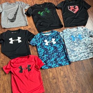 Under Armour Boys' Short Sleeve Active Tees - Black, Red, Gray, Blue